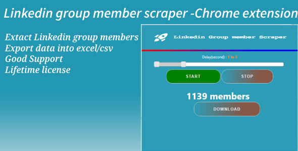 Linkedin Group Member Scraper -Chrome Extension